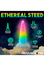 XR Brands - Creature Cocks - Uni-Glow Glow-In-The-Dark Rainbow Silicone Dildo - Multicolour - Stag Shop