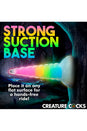 XR Brands - Creature Cocks - Uni-Glow Glow-In-The-Dark Rainbow Silicone Dildo - Multicolour - Stag Shop