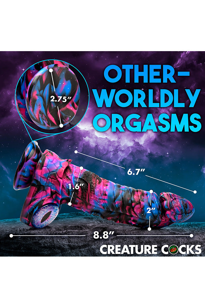XR Brands - Creature Cocks - Alienoid Silicone Dildo - Multicolor - Stag Shop