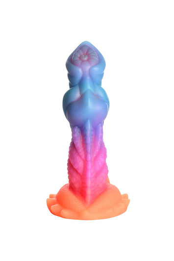 XR Brands - Creature Cocks - Aqua Cock Glow-in-the-Dark Silicone Dildo - Multicolour - Stag Shop