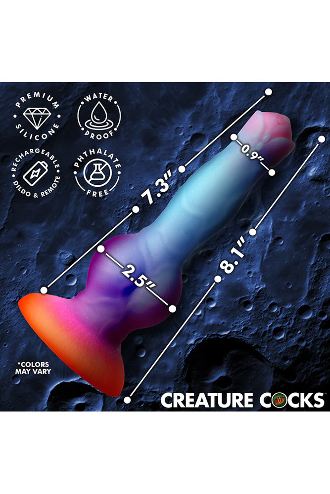 XR Brands - Creature Cocks - Astro Cock Vibrating Glow-in-the-Dark Dildo - Stag Shop