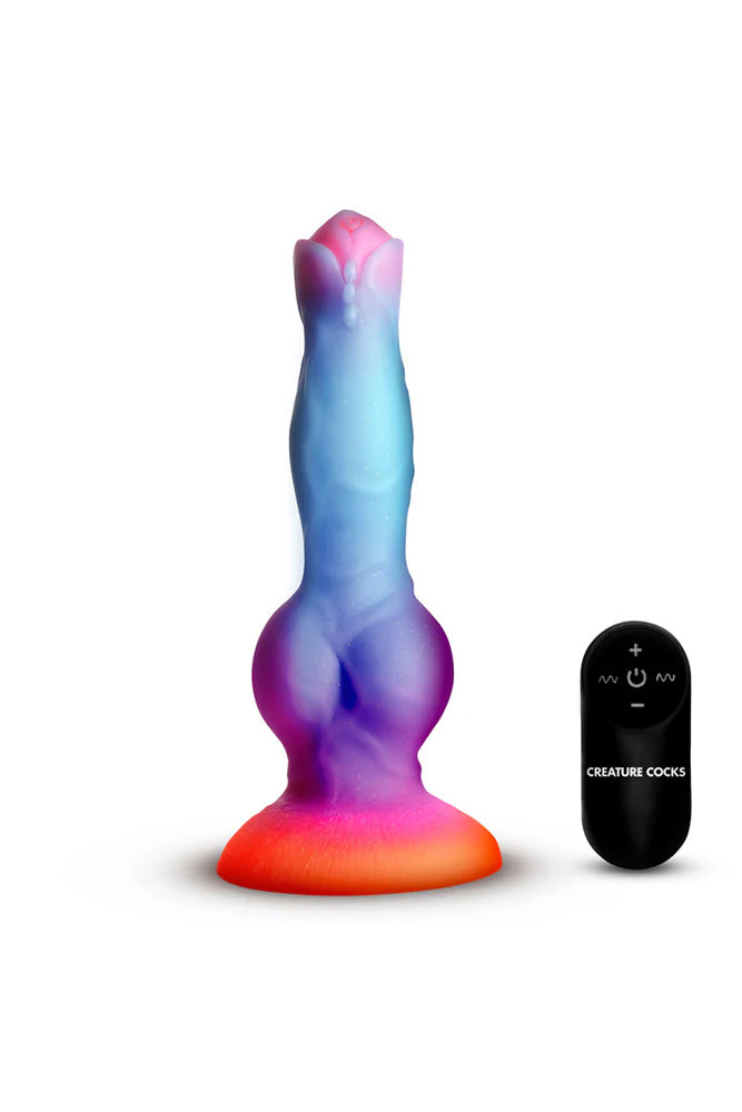 XR Brands - Creature Cocks - Astro Cock Vibrating Glow-in-the-Dark Dildo - Stag Shop