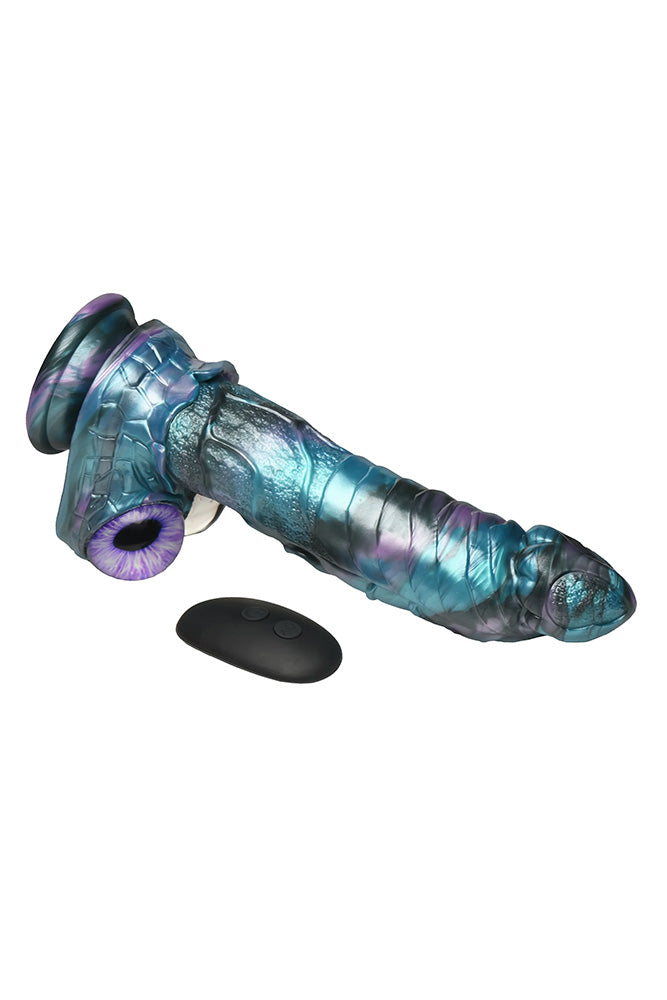 XR Brands - Creature Cocks - Astro-Thrust Thrusting & Vibrating Silicone Dildo With Remote Control - Stag Shop