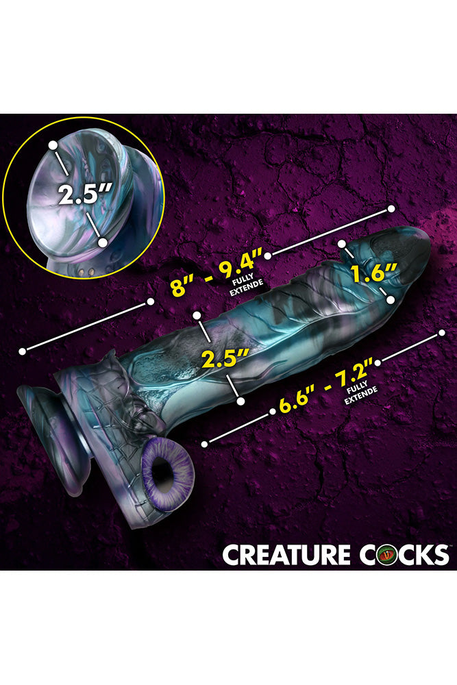 XR Brands - Creature Cocks - Astro-Thrust Thrusting & Vibrating Silicone Dildo With Remote Control - Stag Shop
