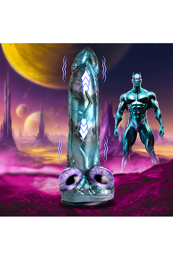 XR Brands - Creature Cocks - Astro-Thrust Thrusting & Vibrating Silicone Dildo With Remote Control - Stag Shop