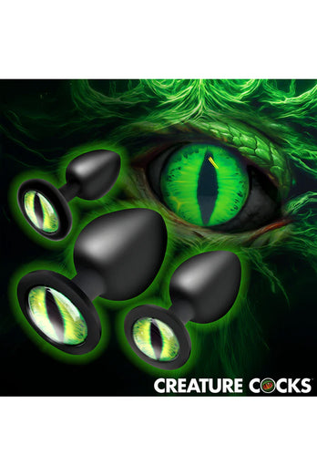 XR Brands - Creature Cocks - Creature Eyes Silicone Butt Plug Set - Stag Shop