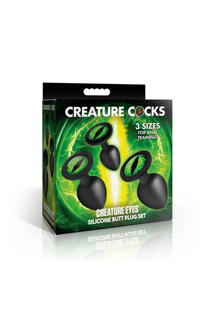 XR Brands - Creature Cocks - Creature Eyes Silicone Butt Plug Set - Stag Shop