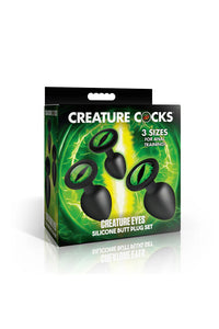 Thumbnail for XR Brands - Creature Cocks - Creature Eyes Silicone Butt Plug Set - Stag Shop