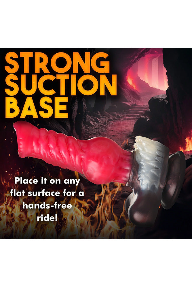 XR Brands - Creature Cocks - Cujo Canine Silicone Dildo - Red - Various Sizes - Stag Shop