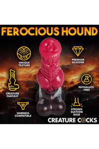 Thumbnail for XR Brands - Creature Cocks - Cujo Canine Silicone Dildo - Red - Various Sizes