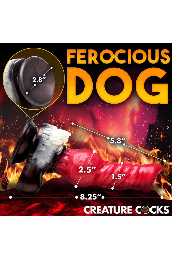 XR Brands - Creature Cocks - Cujo Canine Silicone Dildo - Red - Various Sizes