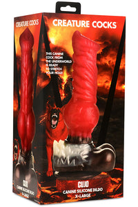 Thumbnail for XR Brands - Creature Cocks - Cujo Canine Silicone Dildo - Red - Various Sizes