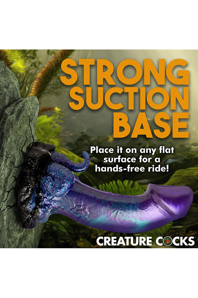 XR Brands - Creature Cocks - Dino Dick - Purple/Blue - Various Sizes