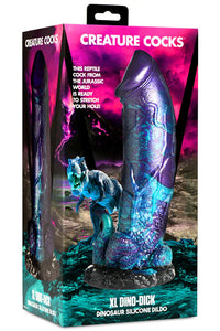 Thumbnail for XR Brands - Creature Cocks - Dino Dick - Purple/Blue - Various Sizes