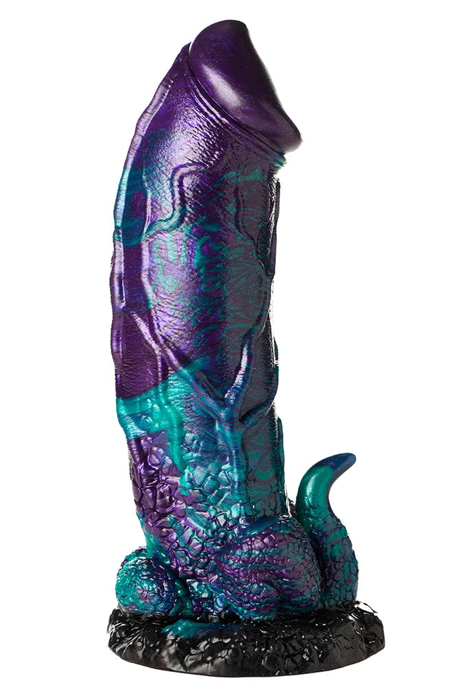 XR Brands - Creature Cocks - Dino Dick - Purple/Blue - Various Sizes