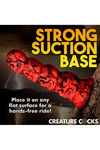 Thumbnail for XR Brands - Creature Cocks - Doom Skull Tower Silicone Dildo - Red