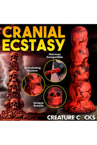 Thumbnail for XR Brands - Creature Cocks - Doom Skull Tower Silicone Dildo - Red