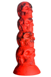 XR Brands - Creature Cocks - Doom Skull Tower Silicone Dildo - Red - Stag Shop