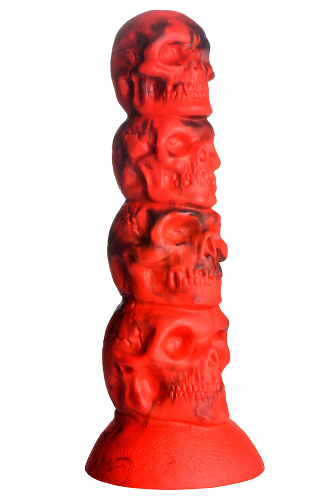 XR Brands - Creature Cocks - Doom Skull Tower Silicone Dildo - Red - Stag Shop
