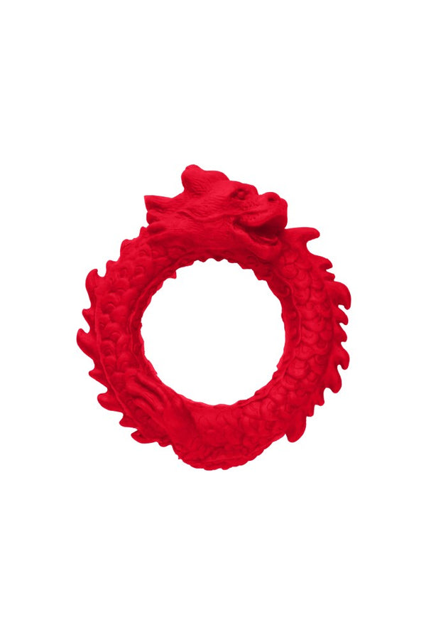 XR Brands - Creature Cocks - Rise Of The Dragon Silicone Cock Ring - Red - Stag Shop