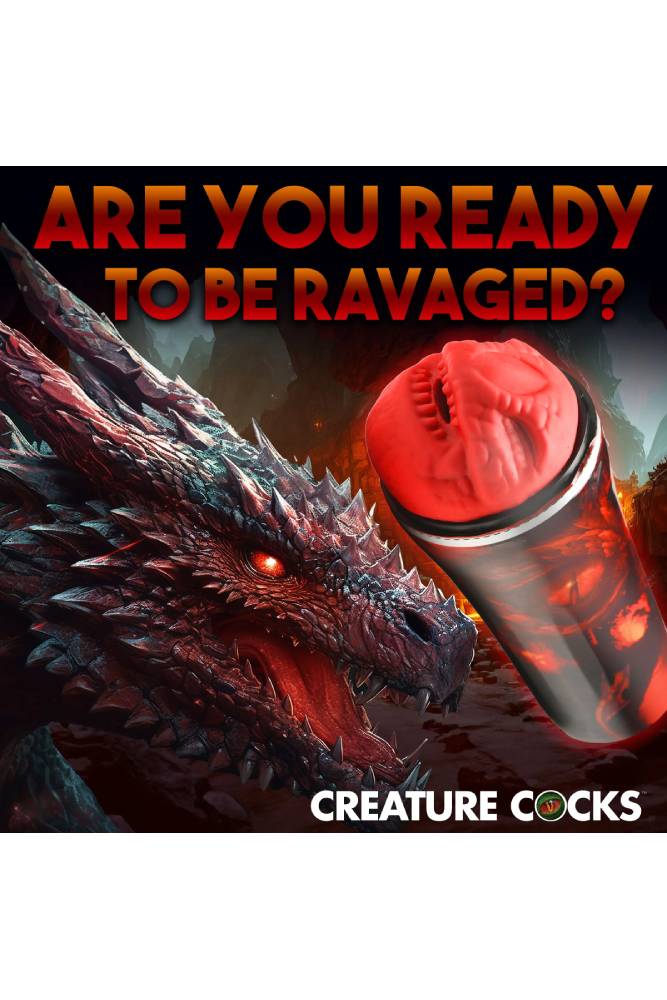 XR Brands - Creature Cocks - Dragon Snatch Stroker - Red - Stag Shop
