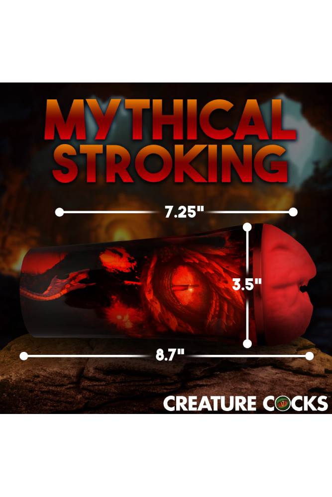 XR Brands - Creature Cocks - Dragon Snatch Stroker - Red - Stag Shop