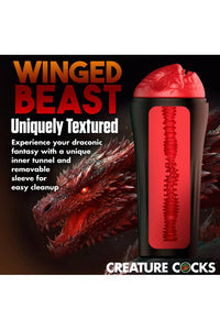 Thumbnail for XR Brands - Creature Cocks - Dragon Snatch Stroker - Red - Stag Shop