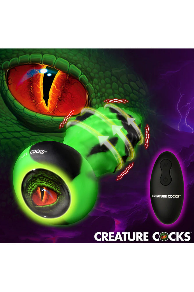 XR Brands - Creature Cocks - Eye of the Spawn Vibrating & Squirming Butt Plug - Stag Shop