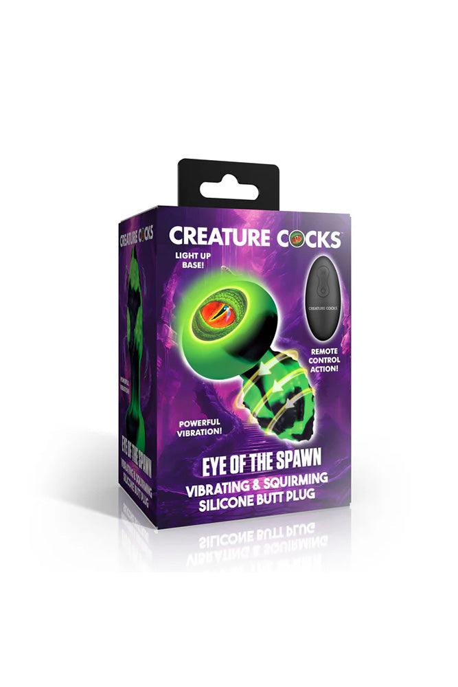 XR Brands - Creature Cocks - Eye of the Spawn Vibrating & Squirming Butt Plug - Stag Shop