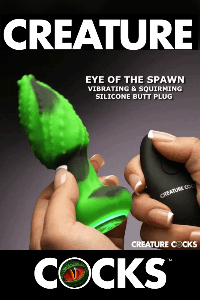 XR Brands - Creature Cocks - Eye of the Spawn Vibrating & Squirming Butt Plug - Stag Shop