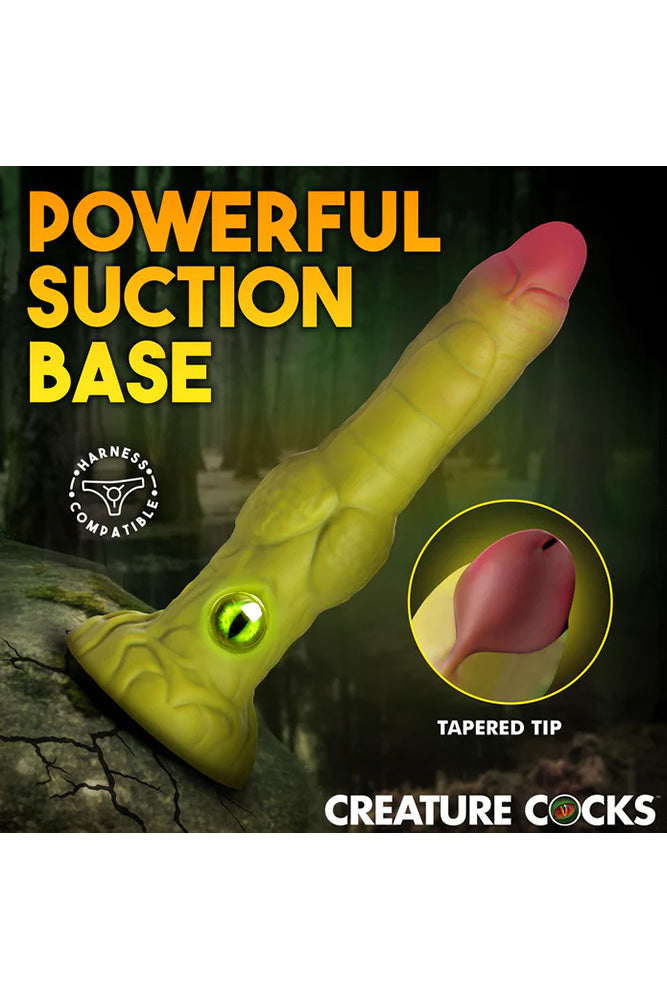 XR Brands - Creature Cocks - Eyegor Thrusting & Vibrating Silicone Dildo - Stag Shop