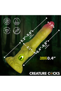 Thumbnail for XR Brands - Creature Cocks - Eyegor Thrusting & Vibrating Silicone Dildo - Stag Shop