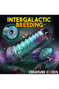 Thumbnail for XR Brands - Creature Cocks - Galactic Breeder Ovipositor Silicone Dildo - Multicolour