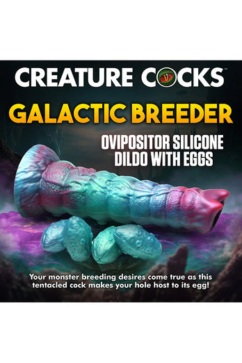 XR Brands - Creature Cocks - Galactic Breeder Ovipositor Silicone Dildo - Multicolour - Stag Shop