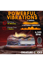 XR Brands - Creature Cocks - Hell's Angel Vibrating Silicone Grinder With Remote Control - Stag Shop