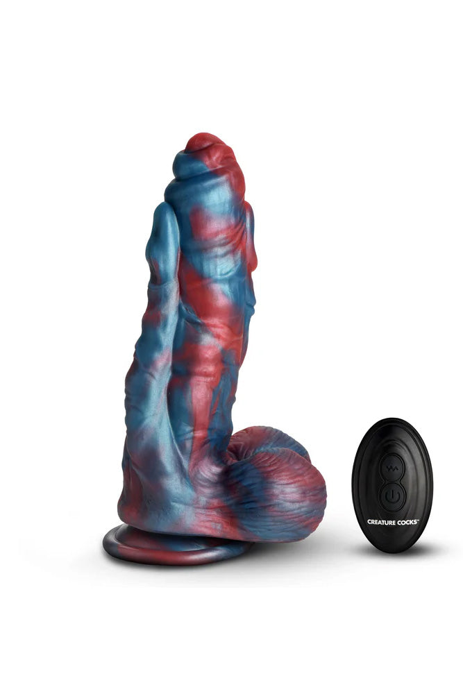 XR Brands - Creature Cocks - Hydra X Vibrating Silicone Dildo - Stag Shop