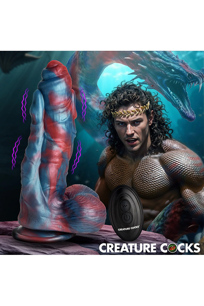 XR Brands - Creature Cocks - Hydra X Vibrating Silicone Dildo - Stag Shop