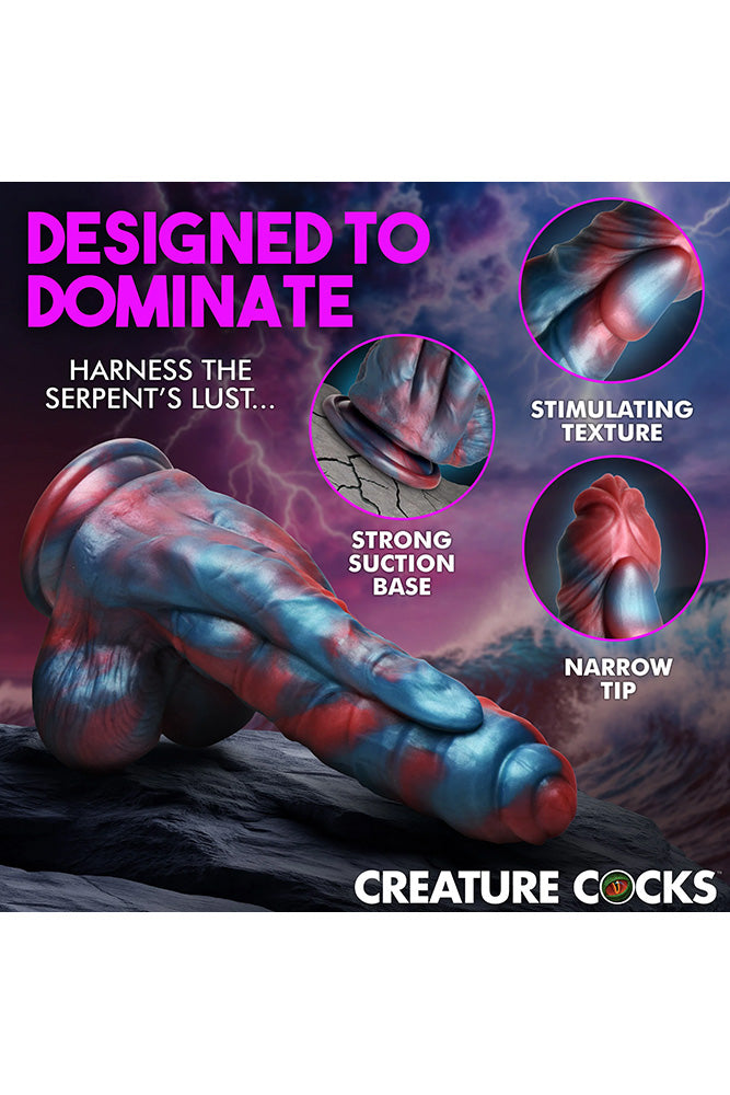 XR Brands - Creature Cocks - Hydra X Vibrating Silicone Dildo - Stag Shop