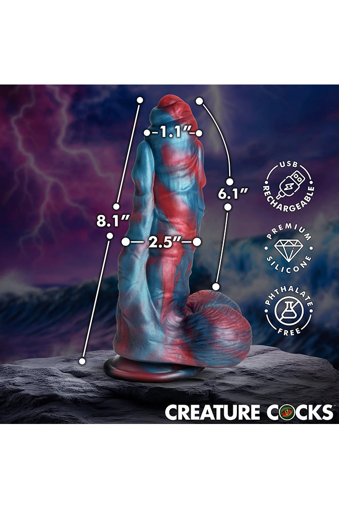XR Brands - Creature Cocks - Hydra X Vibrating Silicone Dildo - Stag Shop