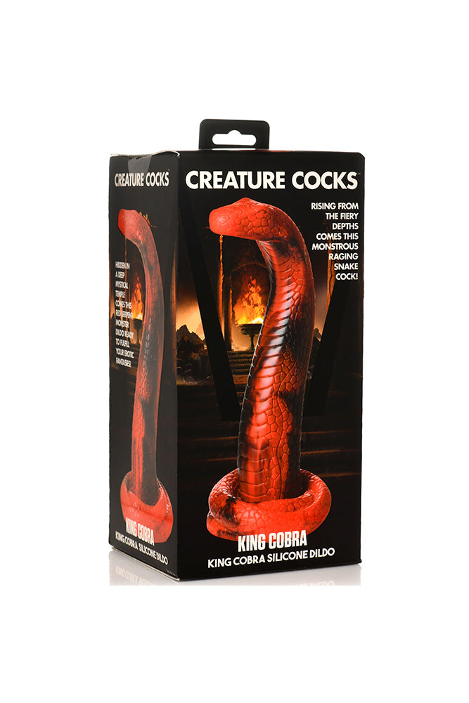 XR Brands - Creature Cocks - King Cobra Silicone Dildo - Red - Stag Shop