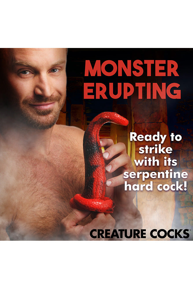 XR Brands - Creature Cocks - King Cobra Silicone Dildo - Red - Stag Shop