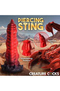 Thumbnail for XR Brands - King Scorpion Silicone Dildo - Red/Black