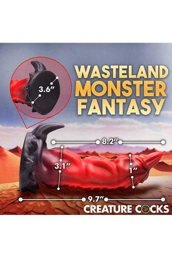 XR Brands - King Scorpion Silicone Dildo - Red/Black - Stag Shop