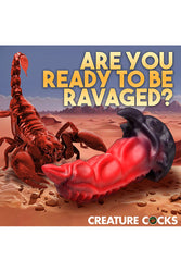 XR Brands - King Scorpion Silicone Dildo - Red/Black - Stag Shop