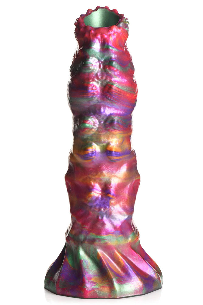 XR Brands - Creature Cocks - Larva Silicone Ovipositor Dildo With Eggs - Multicolour - Stag Shop