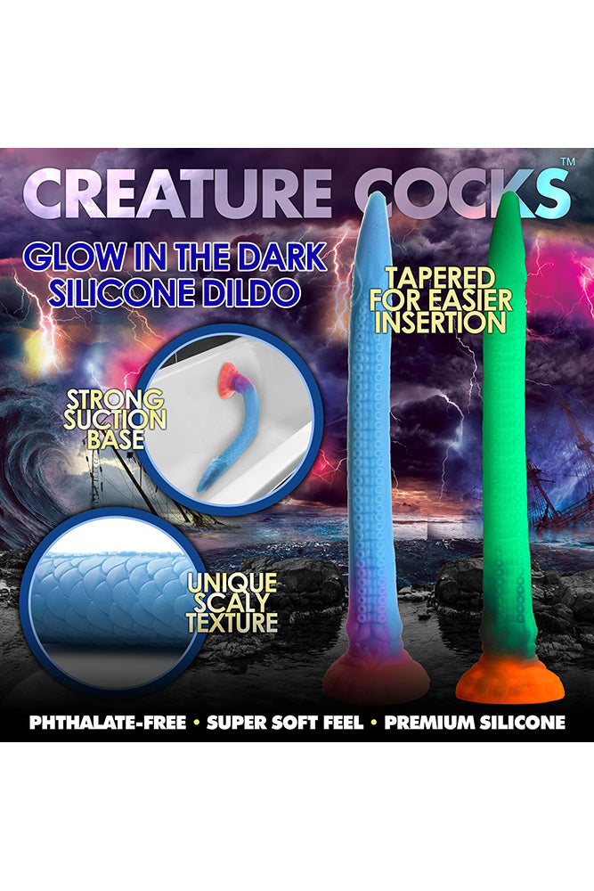 XR Brands - Creature Cocks - Makara Glow-in-the-Dark Silicone Snake Dildo - Stag Shop