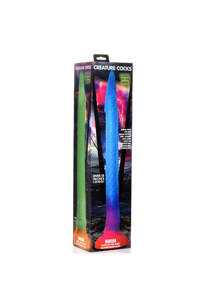 XR Brands - Creature Cocks - Makara Glow-in-the-Dark Silicone Snake Dildo - Stag Shop