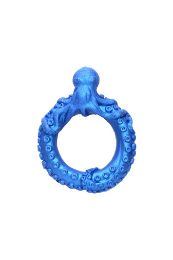 XR Brands - Creature Cocks - Poseidon's Octo-Ring Silicone Cock Ring - Blue - Stag Shop
