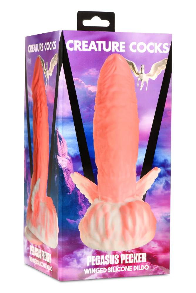 XR Brands - Creature Cocks - Pegasus Winged Dildo - Pink - Stag Shop