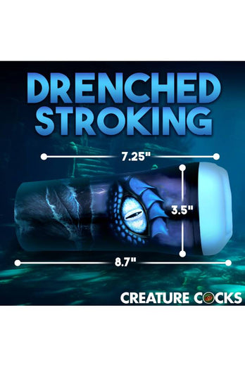 XR Brands - Creature Cocks - Pussidon Sea Monster Stroker - Blue - Stag Shop